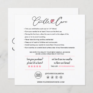 Carte de remerciements de soins aux bougies