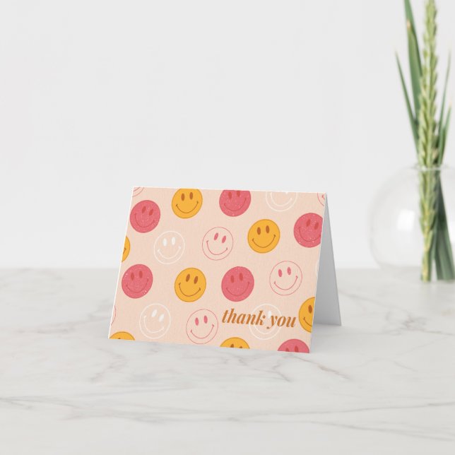 Carte de remerciements de sourire (Devant)