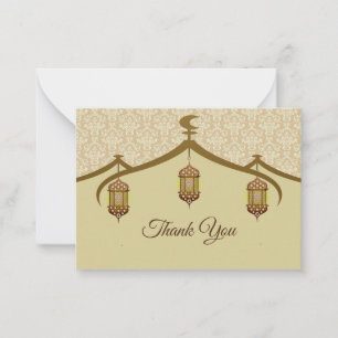 Carte de remerciements de style Lampe islamique