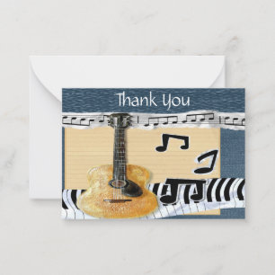 Carte de remerciements de style musical