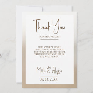 Carte de remerciements de style simple