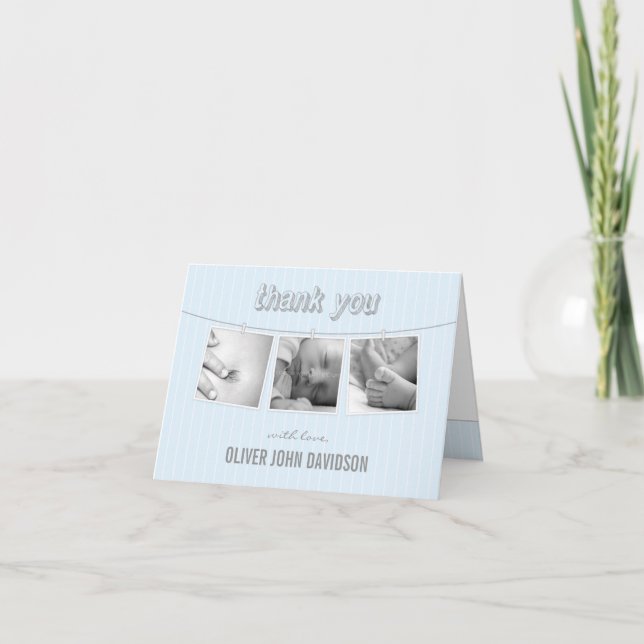 Carte de remerciements de suspension d'images (Devant)