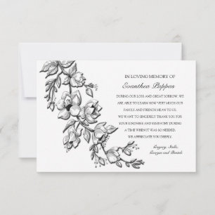 Carte de remerciements de sympathie de la branche 