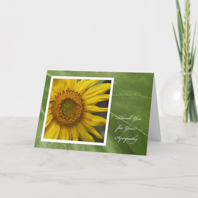 Carte de remerciements de sympathie — Merci de tou (Devant)