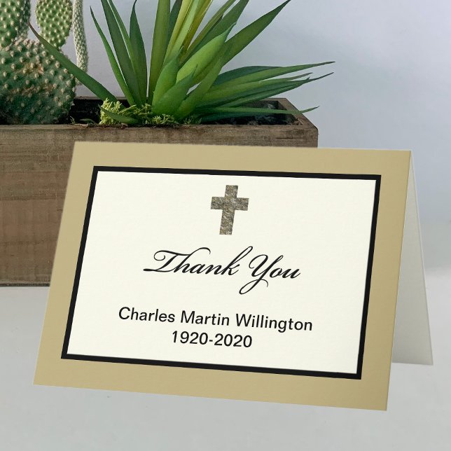 Carte de remerciements de Sympathie personnalisée (Créateur téléchargé)