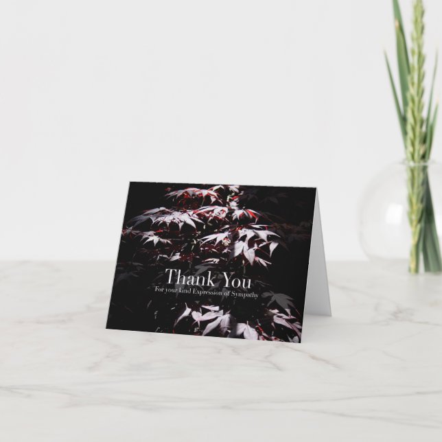 Carte de remerciements de sympathie violette de l' (Devant)