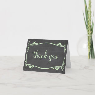Carte de remerciements de tableau de bord vert