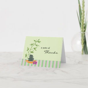 Carte de remerciements de thème spa
