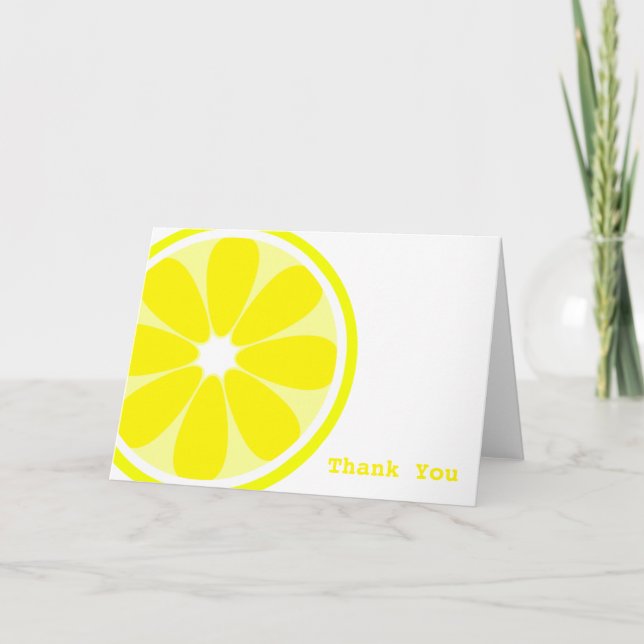 Carte de remerciements de tranche de citron (Devant)