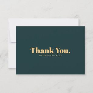 Carte de remerciements de typographie