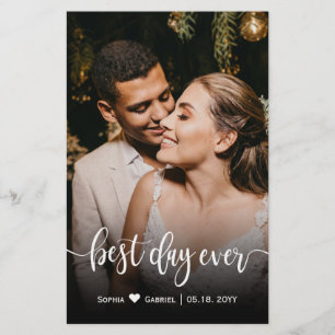 Carte de remerciements de typographie de Mariage b