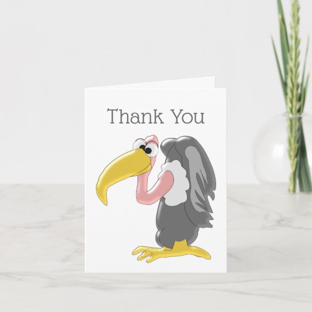 Carte de remerciements de vautour (Devant)