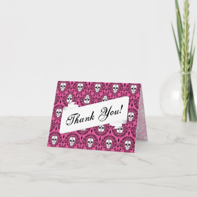 Carte De Remerciements Dead Damask (Devant)