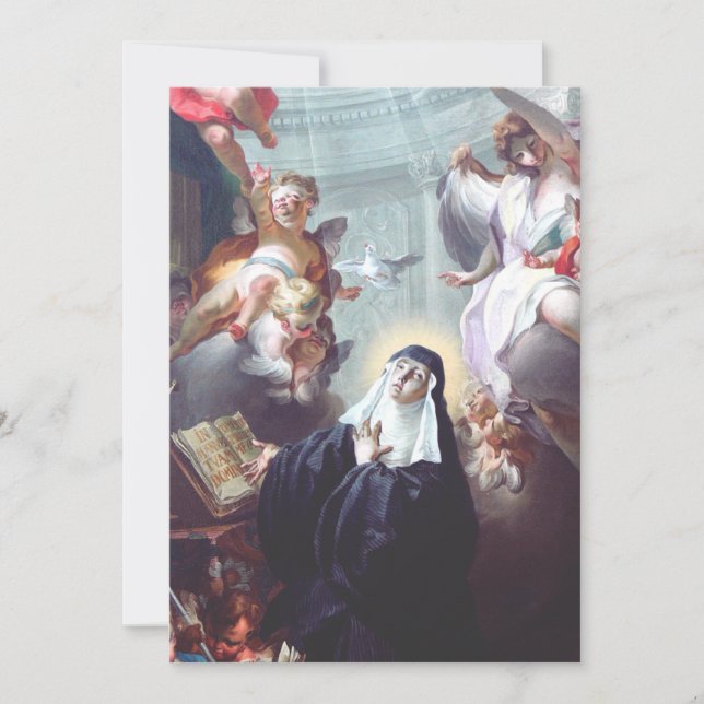 Carte De Remerciements Décès de Saint Scholastica (Devant)