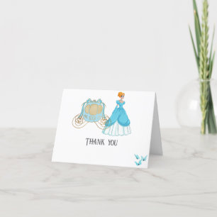 Carte De Remerciements Décor de fête d'anniversaire de la princesse Cendr