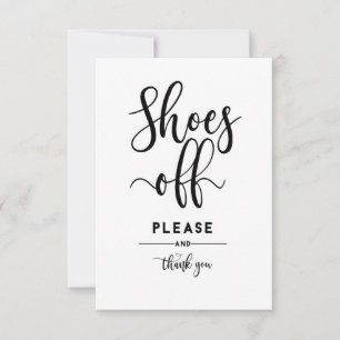 Carte De Remerciements Décoration Maison Enlevez Vos Chaussures S'il Vous
