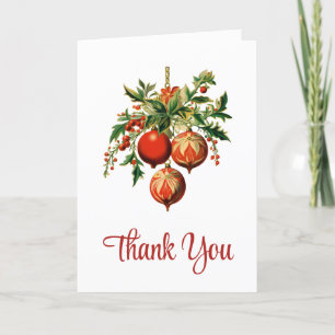 Carte De Remerciements Décorations rétro cool pour sapin de Noël