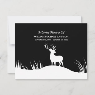 Carte De Remerciements Deer In Love Mémoire Souvenir Funérailles commémor