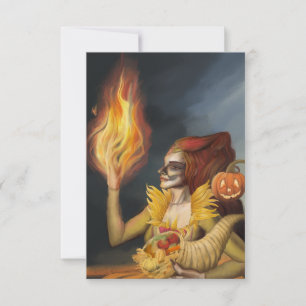 Carte De Remerciements Déesse d'automne