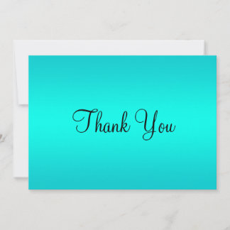 Carte De Remerciements Dégradé de bleu turquoise