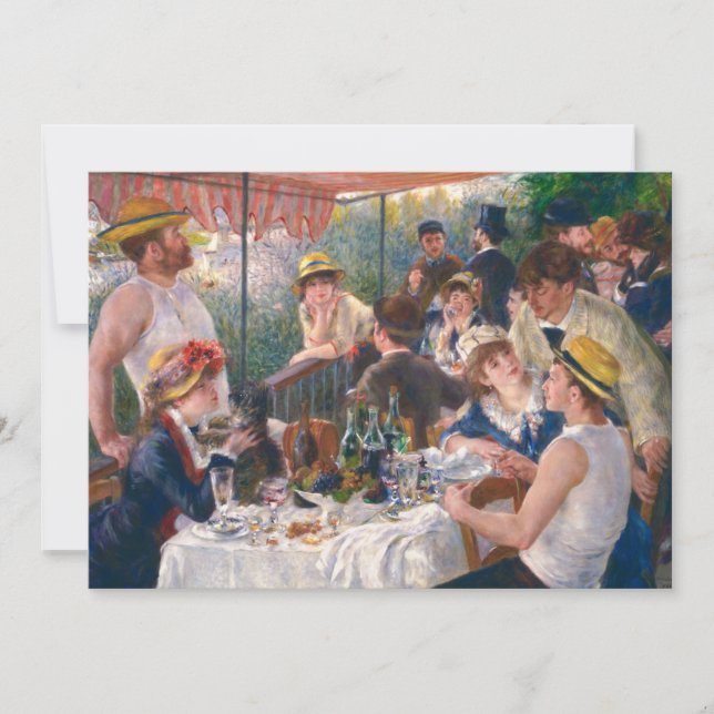 Carte De Remerciements Déjeuner de la fête nautique par Renoir (Devant)
