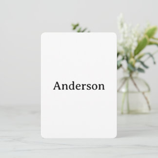 Carte De Remerciements Delete Text Replace Own Design 4.5"x6.25" Rounded