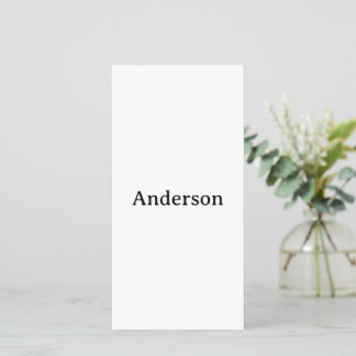 Carte De Remerciements Delete Text Replace Own Design 8" x 4" Flat