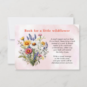 Carte De Remerciements Demande de Baby shower de petite fille Fleur sauva