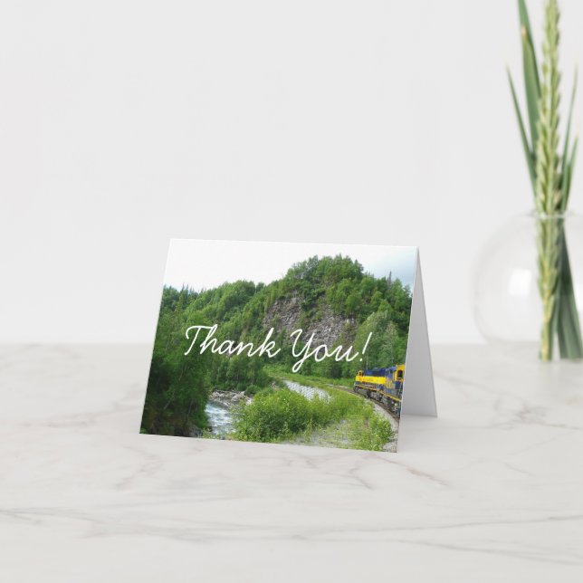 Carte De Remerciements Denali Express Alaska Train Vacation Photographie (Devant)