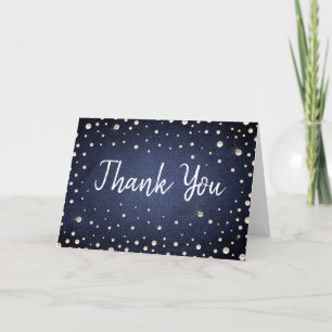Carte de remerciements Denim et Pearls