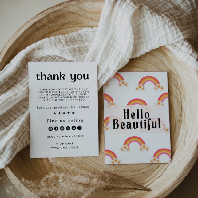 Carte de remerciements d'entreprise rétro (Créateur téléchargé)