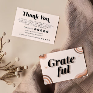 Carte de remerciements d'entreprise rétro