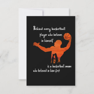 Carte De Remerciements Derrière Chaque Joueur De Basket Maman Qui Croyait