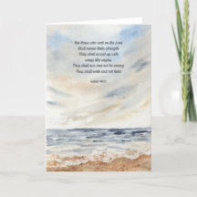 Des ailes comme Eagles Christian Bible Verse Card