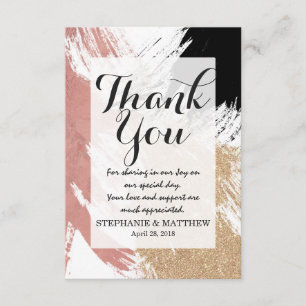 Carte De Remerciements Des brosses géantes d'Artsy en Parties scintillant