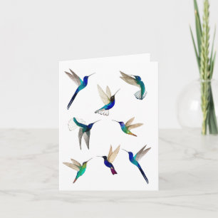 Carte de remerciements des colibris