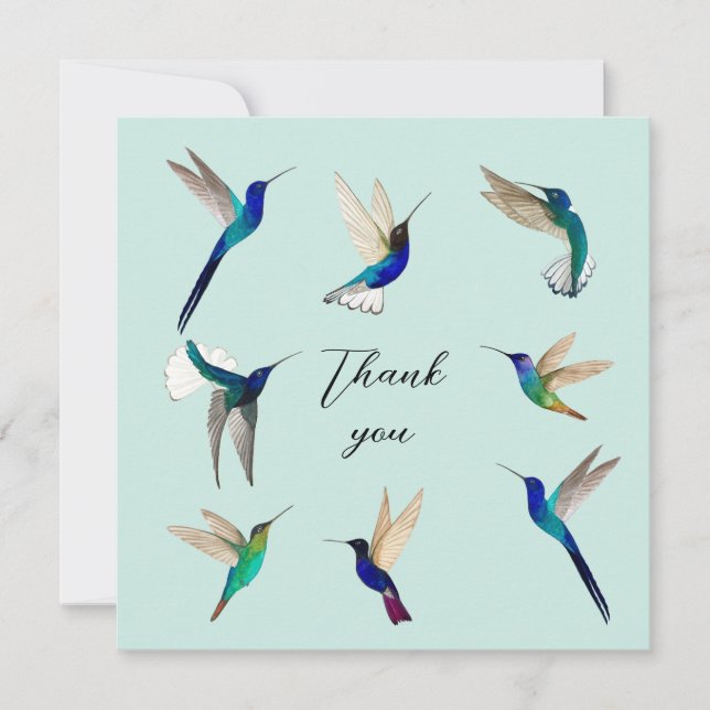 Carte de remerciements des colibris (Devant)