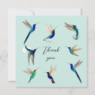 Carte de remerciements des colibris