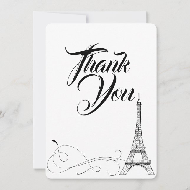 Carte de remerciements des Doodles Parisiens (Devant)