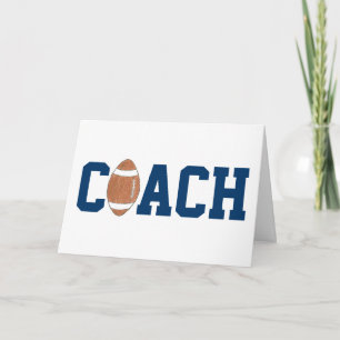 Carte de remerciements des entraîneurs de football