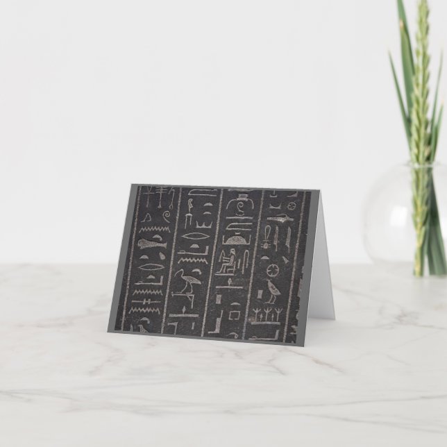 carte de remerciements des hiéroglyphes (Devant)