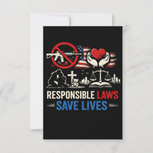 Carte De Remerciements Des lois responsables sauvent des vies
