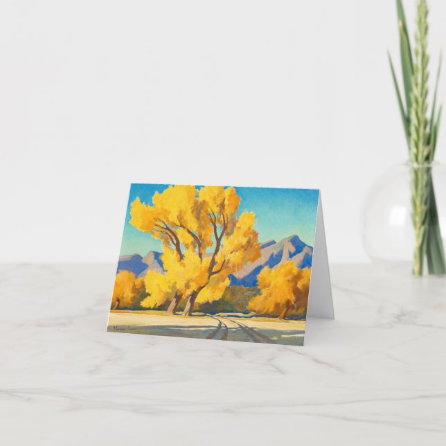 Carte De Remerciements Desert Cottonwoods, Arizona par Maynard Dixon (Devant)