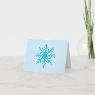 Carte De Remerciements Design de snowflacon bleu