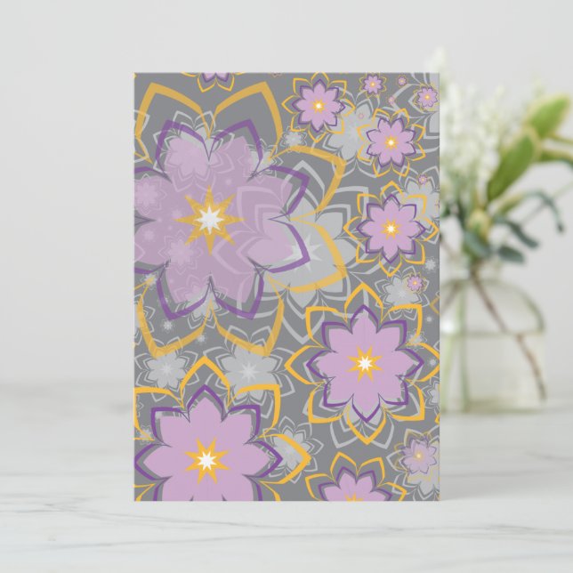 Carte De Remerciements Design floral 10 (Debout devant)