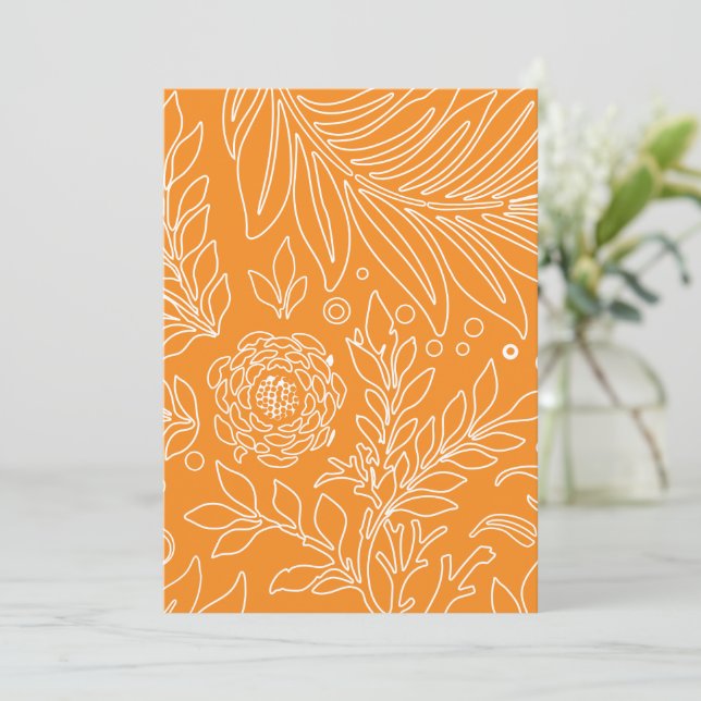 Carte De Remerciements Design floral 35 (Debout devant)