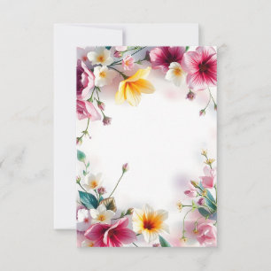 Carte De Remerciements Design floral : Beauté intemporelle et élégance