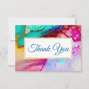 Carte De Remerciements Design moderne en marbre Abstrait