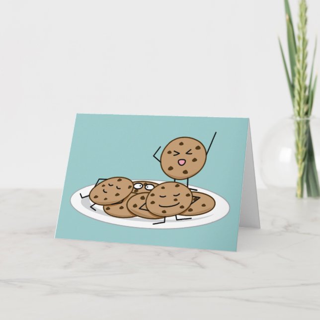 Carte De Remerciements Dessert de plat cuit au four par gâteaux aux (Devant)