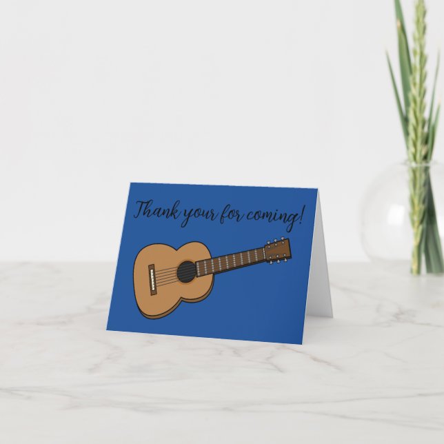 Carte De Remerciements Dessin de guitare | Ajouter votre texte (Devant)